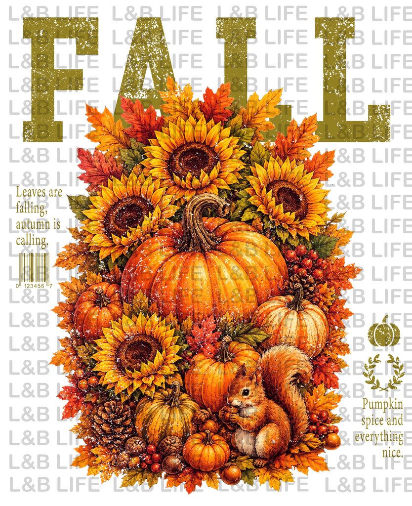 FALL LEAVES PUMPKIN