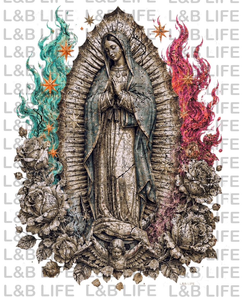 FLAMES VIRGIN MARY