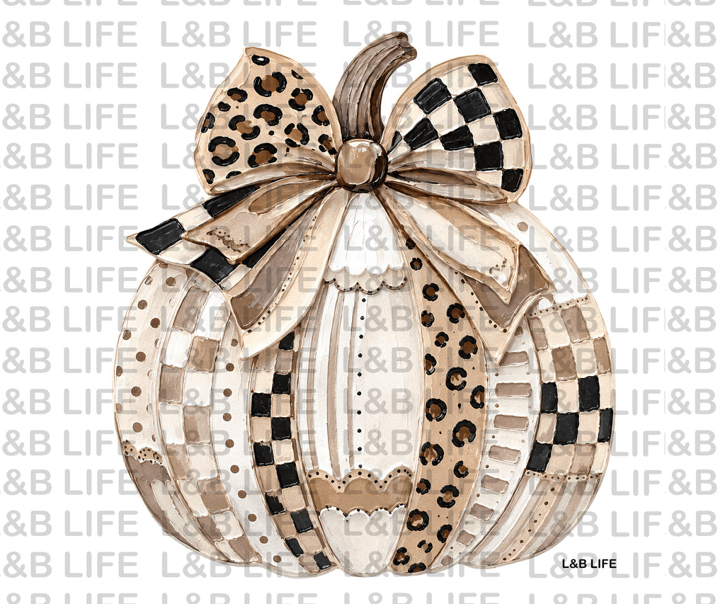 CHECKER WHITE PUMPKIN