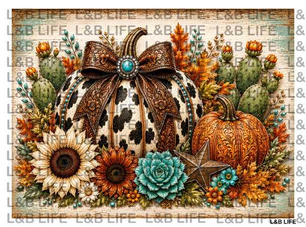 COWHIDE PUMPKIN