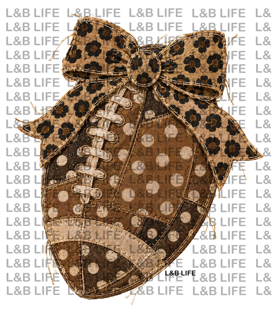 LEOPARD FOOTBALL SPIRIT BOW