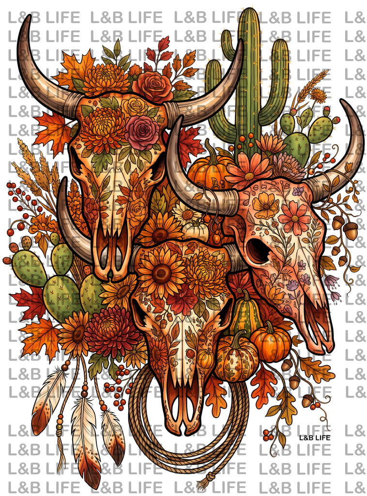 BOHO BULL SKULL BLOOMS