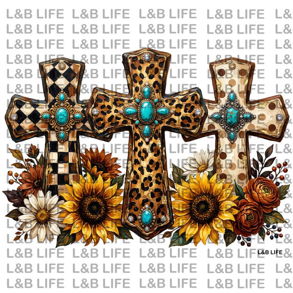 BLESSED SUNFLOWER CROSS