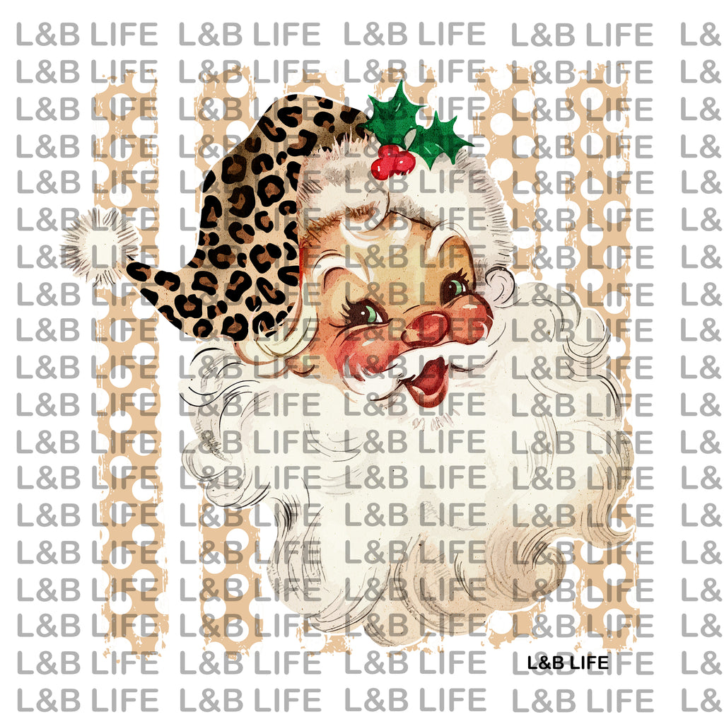 RETRO LEOPARD SANTA
