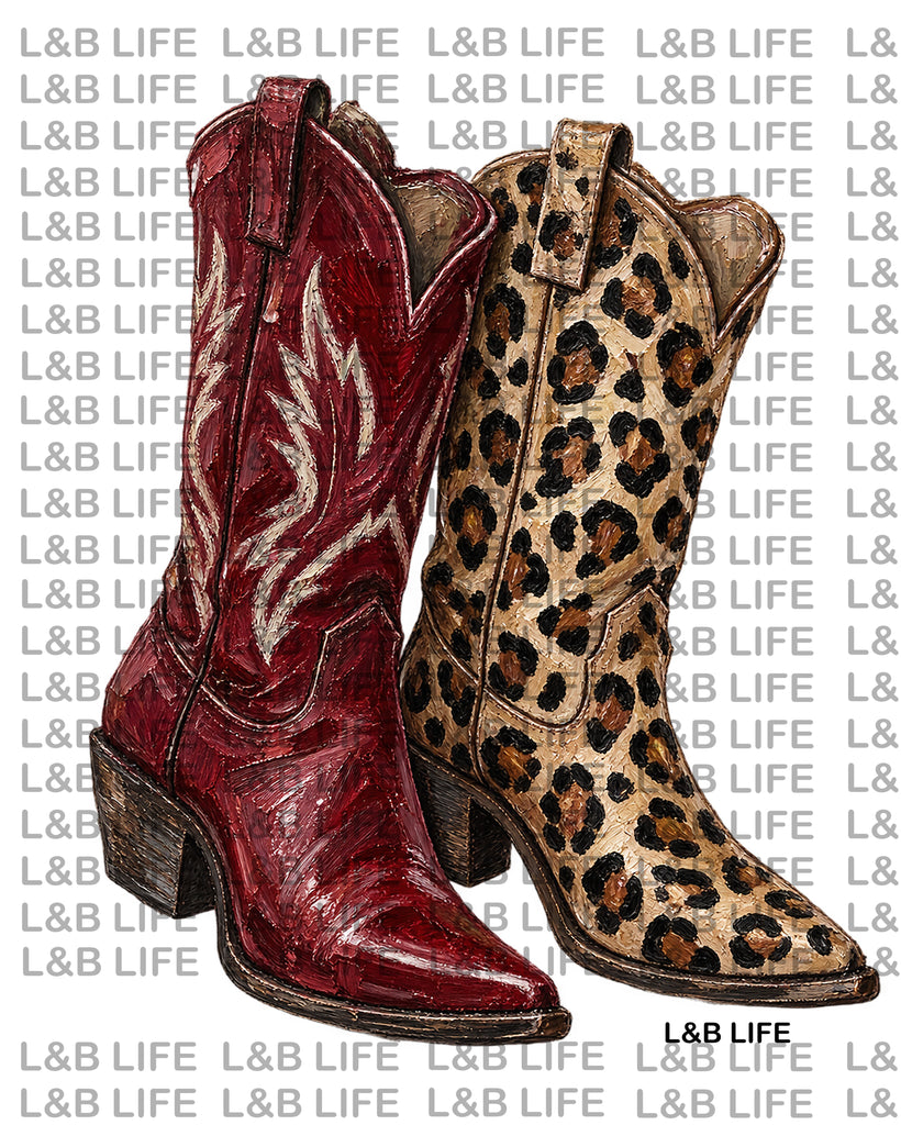 LEOPARD COWGIRL BOOTS
