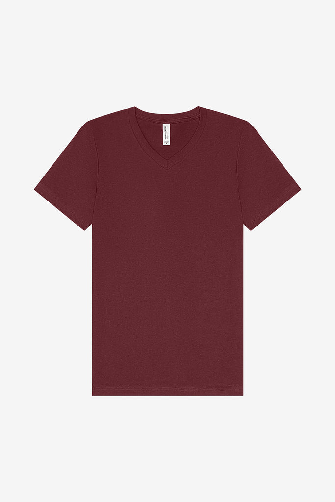 Bella Canvas 3005 V-Neck Short Sleeve - Maroon