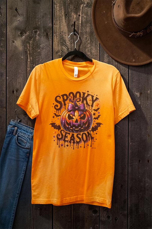 BC DTF SPOOKY TEE - ORANGE