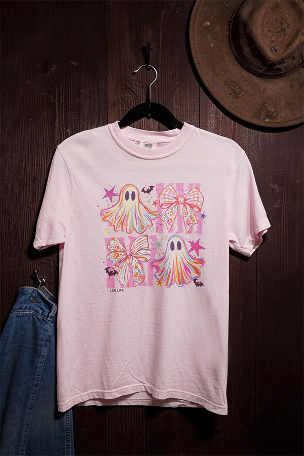 CC DTF TWO GHOST TEE - PINK
