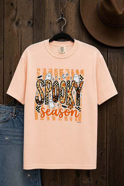 CC DTF SPOOKY TEE - NEON CANTALOPE
