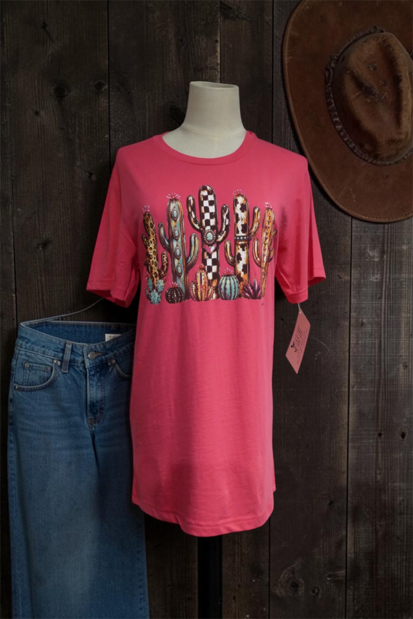 CC DTF 6 CACTUS TEE - WATERMELON
