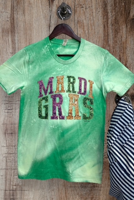 BC BL DTF MARDIGRAS  -  BLEACHED GREEN