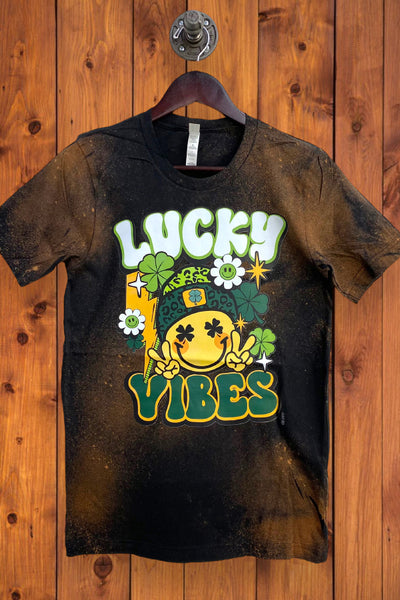 BC BL DTF LUCKY VIBES - BLEACHED BLACK