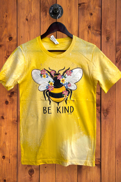 BC BL DTF BE KIND - BLEACHED YELLOW