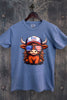 CC DTF AMERICAN GLASSES COW Graphic Tshirt - ICE BLUE