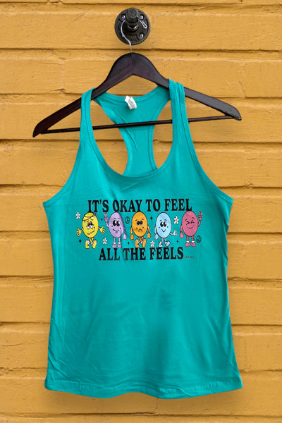 BC TANK DTF ITS OKAY - TURQUOISE