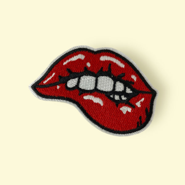RED LIPS HAT PATCH