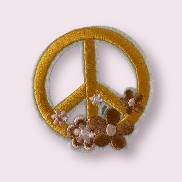 FLOWER PEACE SIGN HAT PATCH