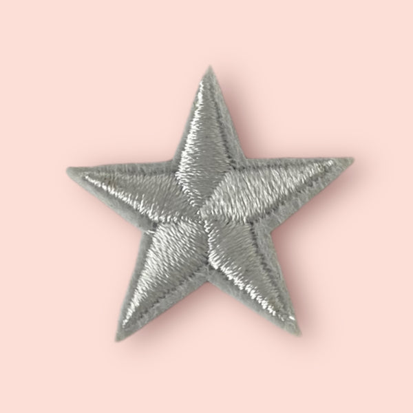 WHITE STAR HAT PATCH