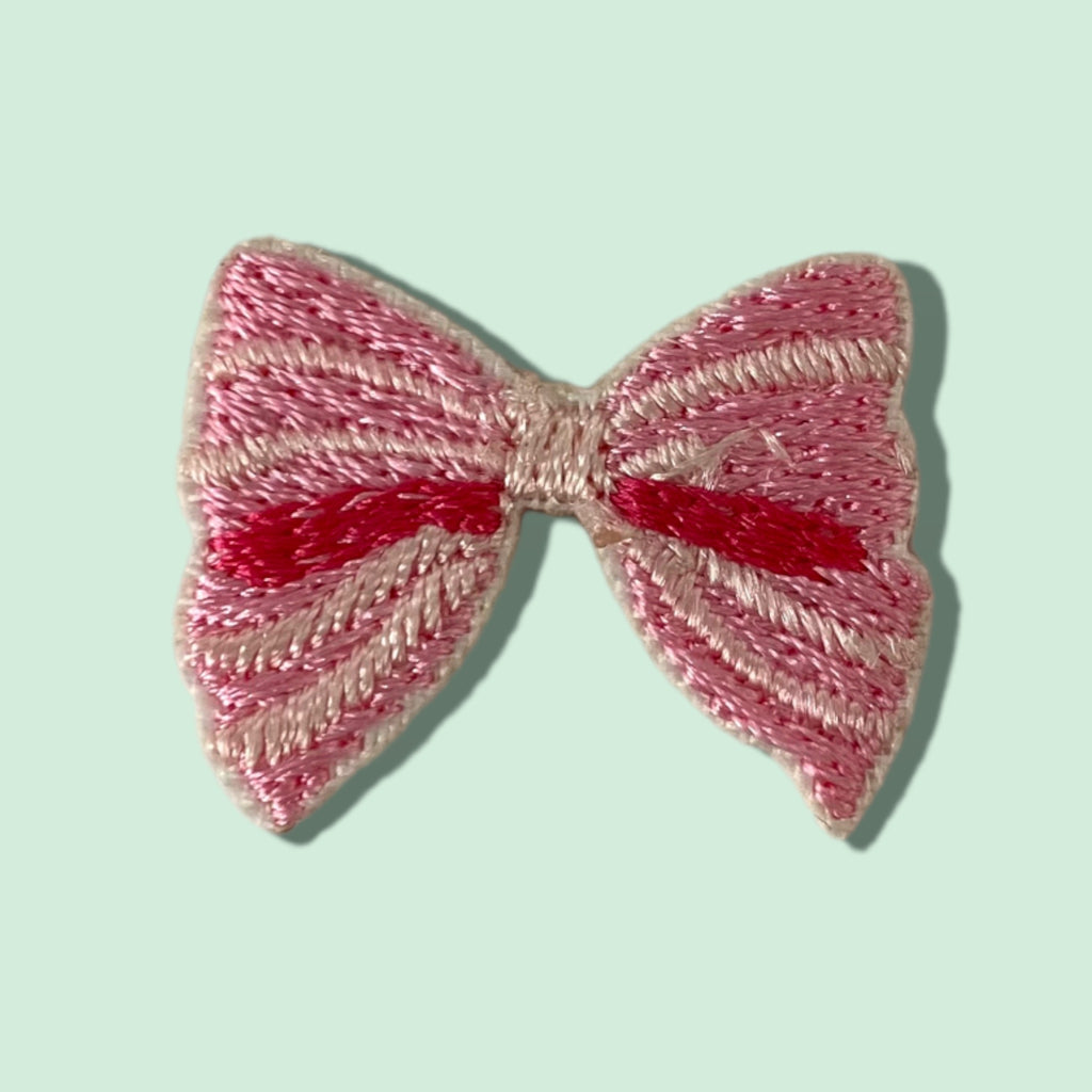 PINK BOW HAT PATCH
