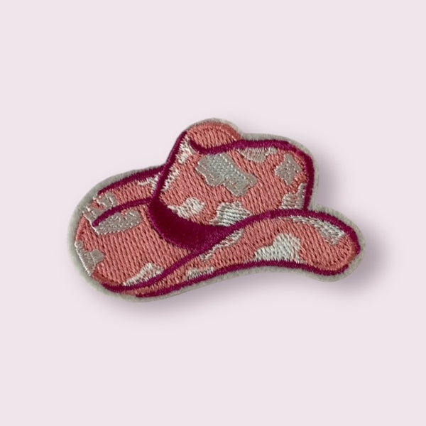 COWHIDE PINK HAT PATCH