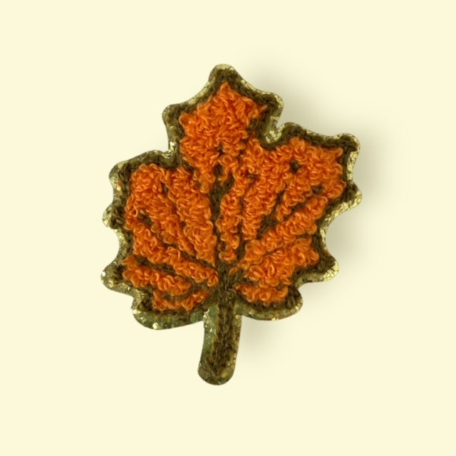 ORANGE LEAF HAT PATCH