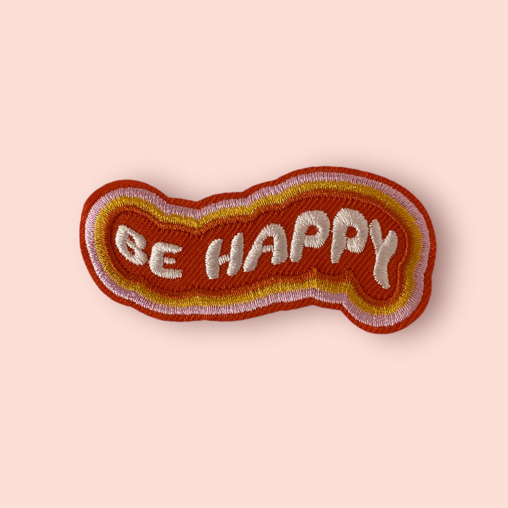 BE HAPPY HAT PATCH