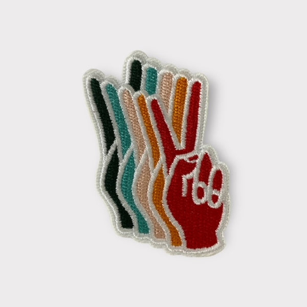 PEACE FINGERS HAT PATCH