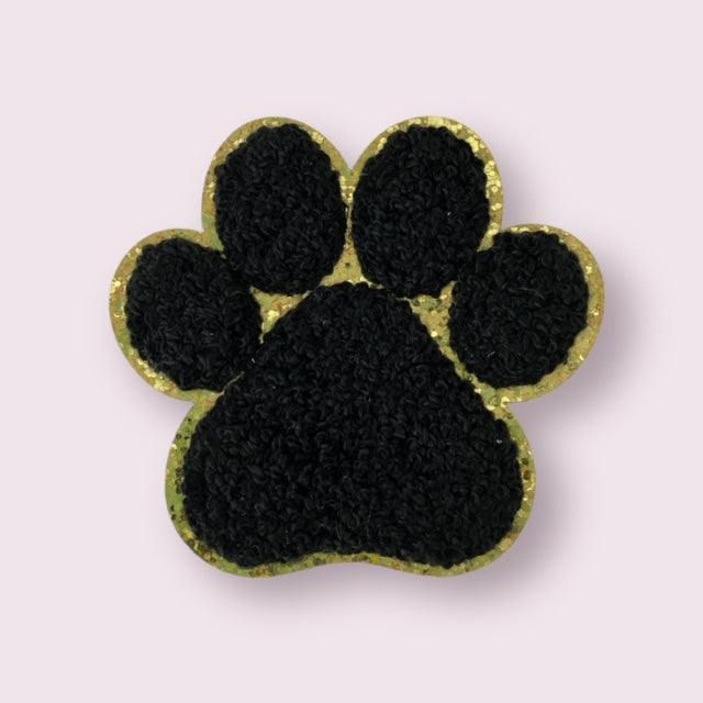 BLACK DOG PAW HAT PATCH