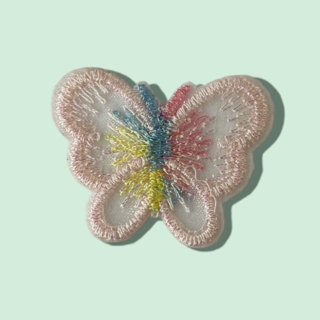 PINK BUTTERFLY HAT PATCH