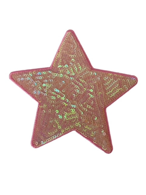 PINK STAR HAT PATCH
