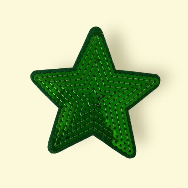 GREEN STAR HAT PATCH