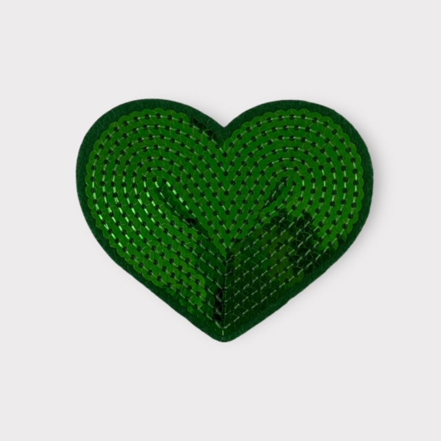 GREEN HEART HAT PATCH