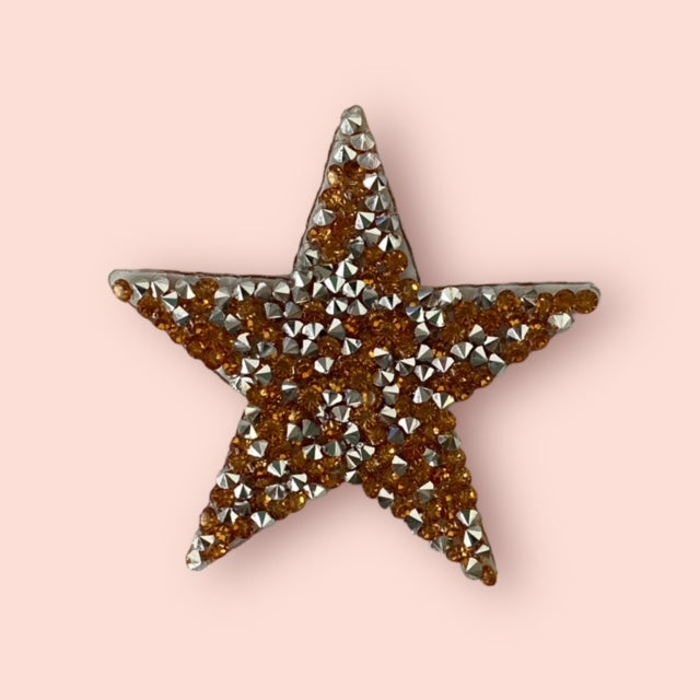 ORANGE STAR HAT PATCH