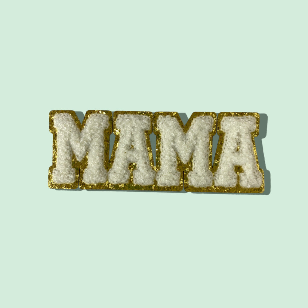 WHITE MAMA HAT PATCH