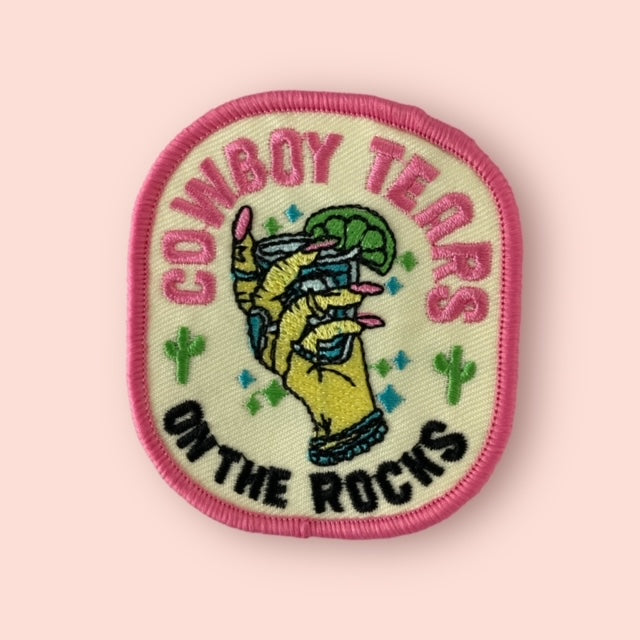 COWBOY TEARS ON THE ROCKS HAT PATCH