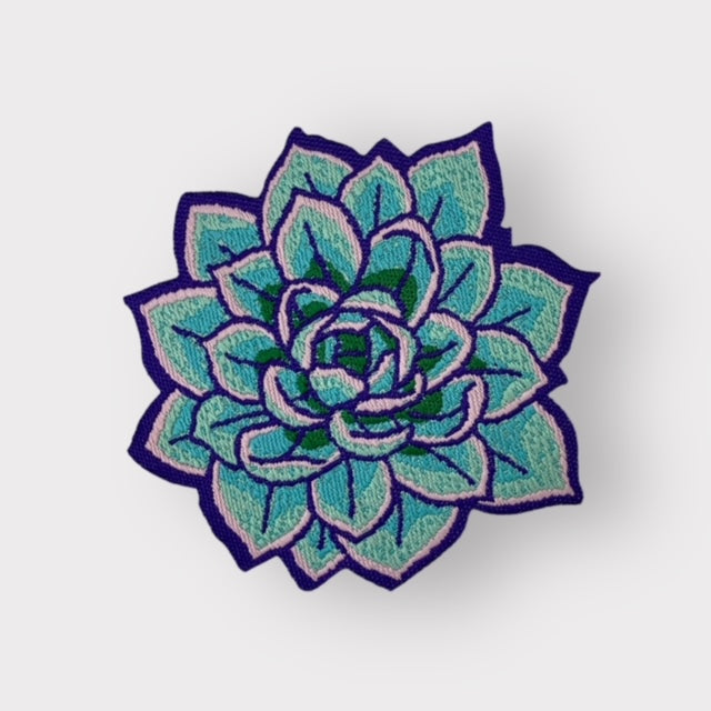 BLUE SUCCULENT HAT PATCH