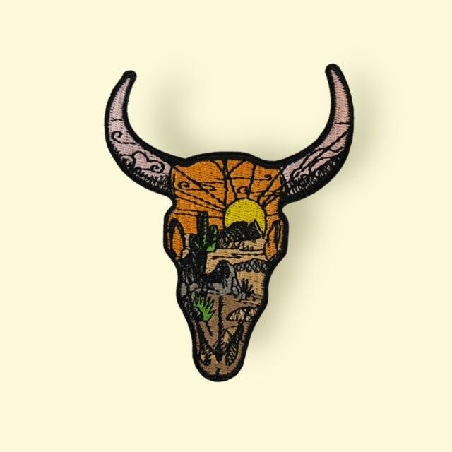SUNSET STEER HAT PATCH
