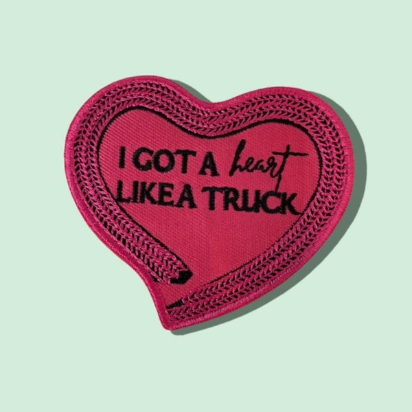 I GOT A HEART LIKE A TRUCK HAT PATCH