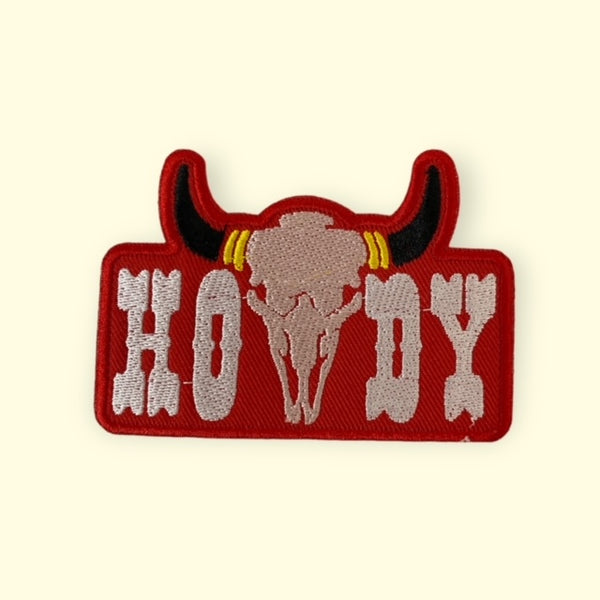 HOWDY STEER HAT PATCH