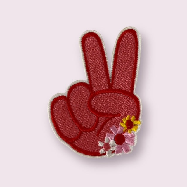 PEACE FINGERS HAT PATCH