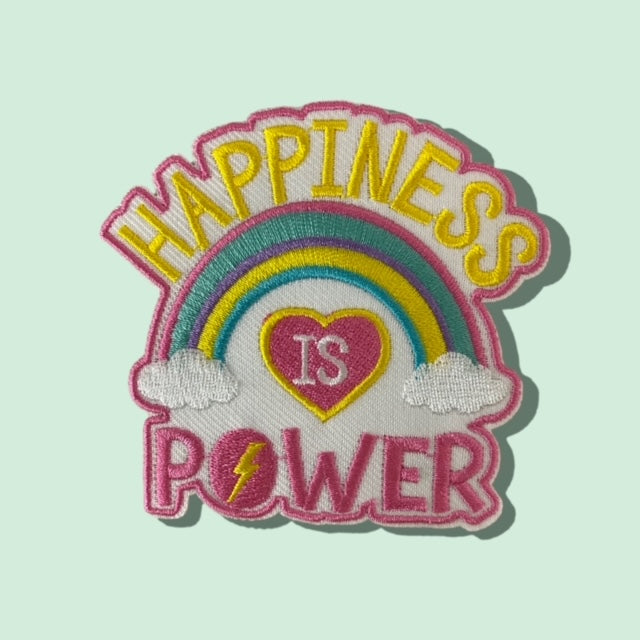 HAPPINESS IS POWER HAT PATCH