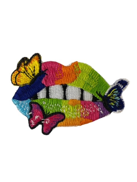 COLORFUL LIPS HAT PATCH