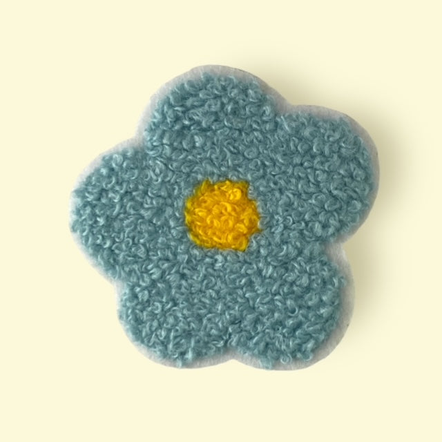 BLUE FLOWER HAT PATCH