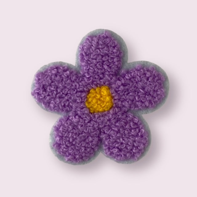 PURPLE FLOWER HAT PATCH