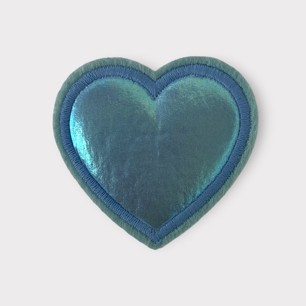 BLUE HEART HAT PATCH