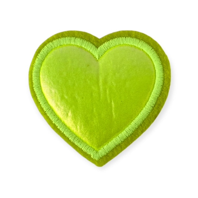 NEON YELLOW HEART HAT PATCH