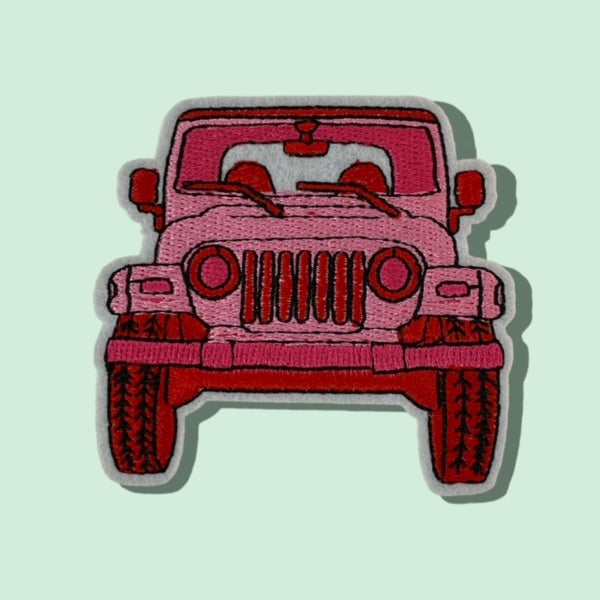 PINK JEEP HAT PATCH