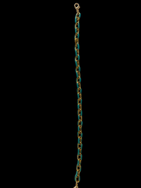 TURQUOISE LINK HAT CHAIN