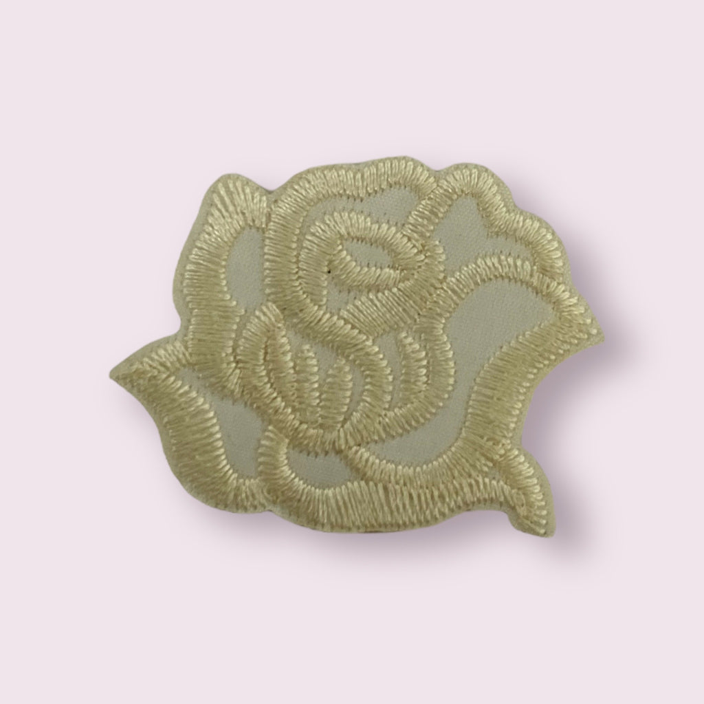 CREAM ROSE HAT PATCH