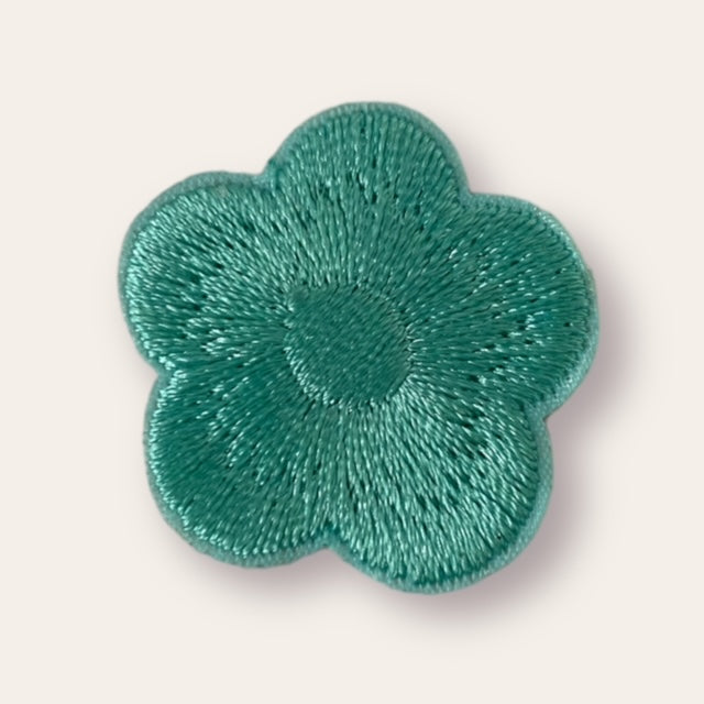 TURQUOISE FLOWER HAT PATCH